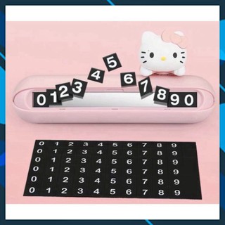Đồ chơi xe hơi Bảng Số Điện Thoại Mèo Kitty Siêu Xinh ❤️ Phụ Kiện Trang Trí Xe Hơi Cao Cấp Chính Hãng [Siêu Hot] [Freesh