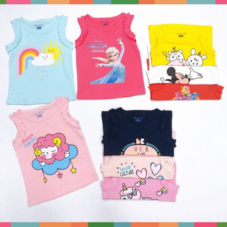 Áo thun bé gái, áo phông bé gái dáng ba lỗ, chất cotton, nhiều màu, size 1-5 - bongkids