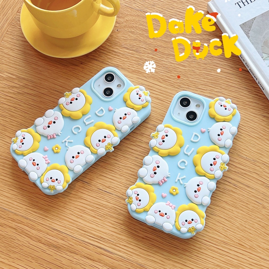 Ốp Điện Thoại Mềm Chống Sốc In Hình Vịt Hoạt Hình Cho iPhone 6 7Plus X XS XS MAX XR 11 12pro 13promax