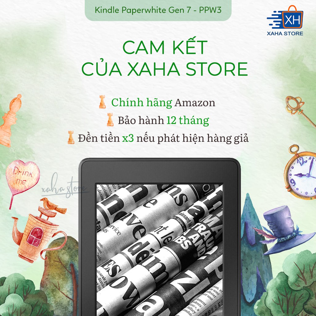 Máy đọc sách Kindle Paperwhite 3 - 7th Generation ⚡️ New 100%, nguyên seal hộp ⚡️ Mua kèm túi chống sốc giá 0đ | BigBuy360 - bigbuy360.vn
