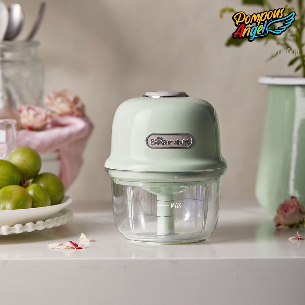 Máy xay không dây -chopper xay tỏi ớt ăn dặm mini cầm tay BEAR QSJ-E40B1 màu xanh