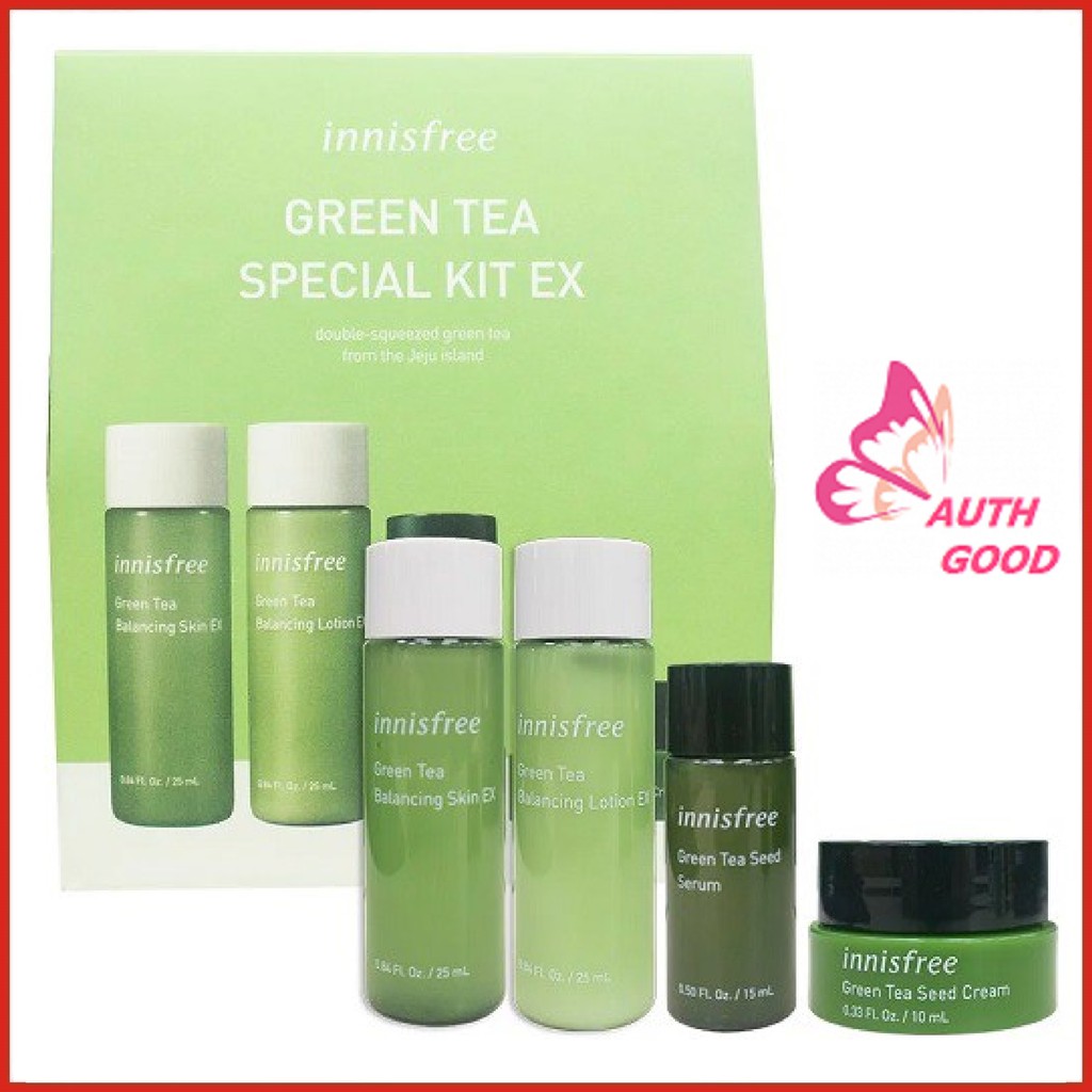 Set Kit 💖FREESHIP💖 Set dưỡng da trà xanh INNISFREE Green Tea Special Kit Mini