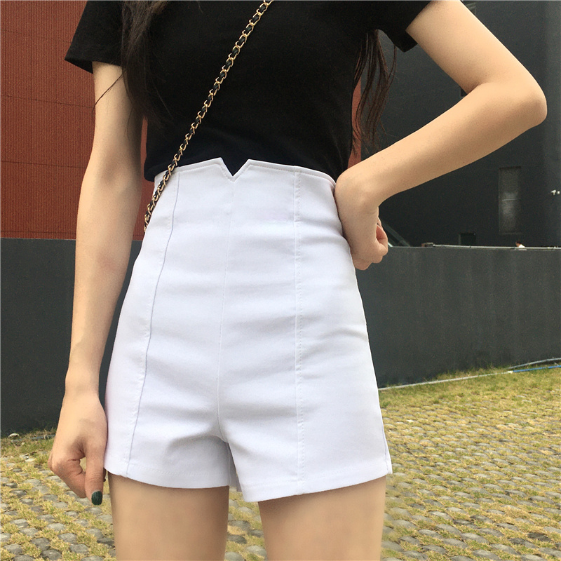 IELGY   Quần short Lưng Cao Dáng Chữ A Phong Cách Hàn Quốc Thời Trang Cho Nữ