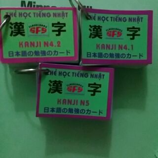 Thẻ học kanji n5 n4 n3 n2