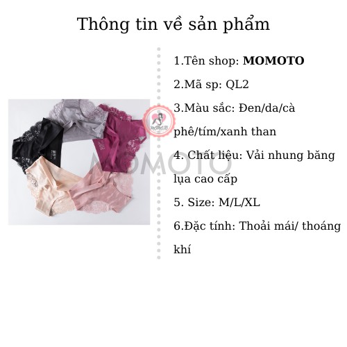 Quần Lót Nữ Không Đường May Phối Ren Vải Nhung Băng Lụa Cao Cấp QL2 | BigBuy360 - bigbuy360.vn