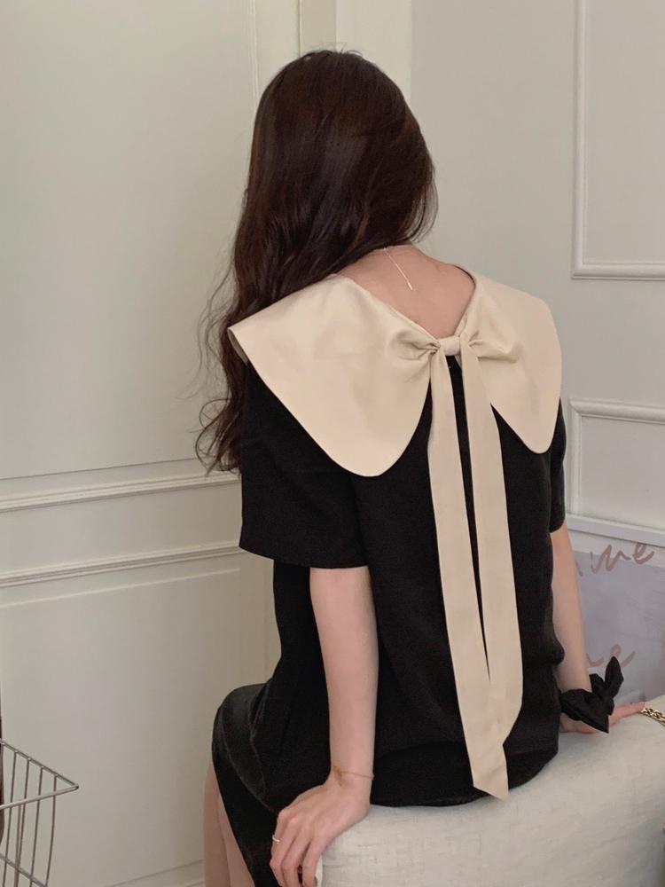 Đầm Ngắn Tay Hai Cách Mặc Trước Và Sau Lưng Thời Trang 50812