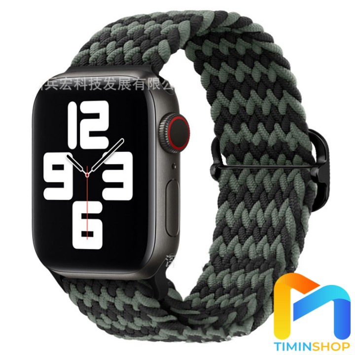 Dây đeo Apple Watch series 3/ 4/ 5/ 6/ 7/ SE - Dệt bằng Nylon, khóa trượt