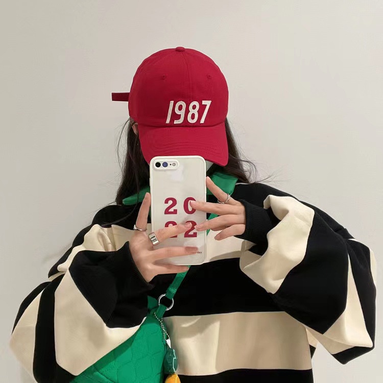 Nón Lưỡi Trai 1987 Màu Sắc Thời Trang Phong Cách Hàn Quốc Đơn Giản Dễ Phối Đồ
