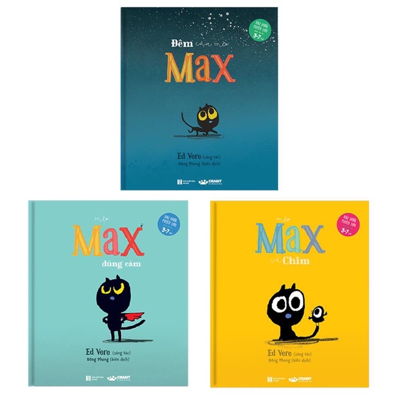 Sách - Mèo Max và Chim - Dành cho bé 3 - 7 tuổi - Crabit Kidbooks