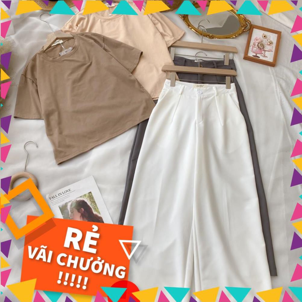 [SALE_SỐC_45%] SET ÁO THUN VÀ QUẦN SUÔNG - CHẤT LIỆU KAKI COTTON CAO CẤP - MÀU NÂU-NUDE- [THIẾT KẾ] [HOT]