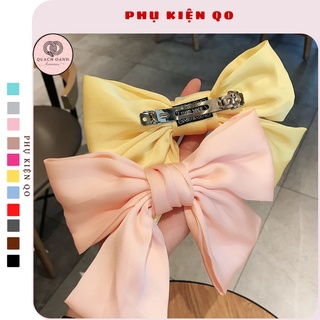 Kẹp tóc nơ màu pastel nữ tính KEP31