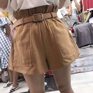 Quần đùi lưng thun kèm dây nịt