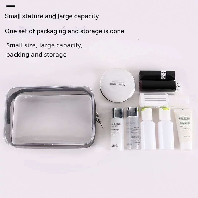 Set 4 Túi Đựng Mỹ Phẩm Bằng Pvc Trong Suốt Chống Nước Sức Chứa Lớn