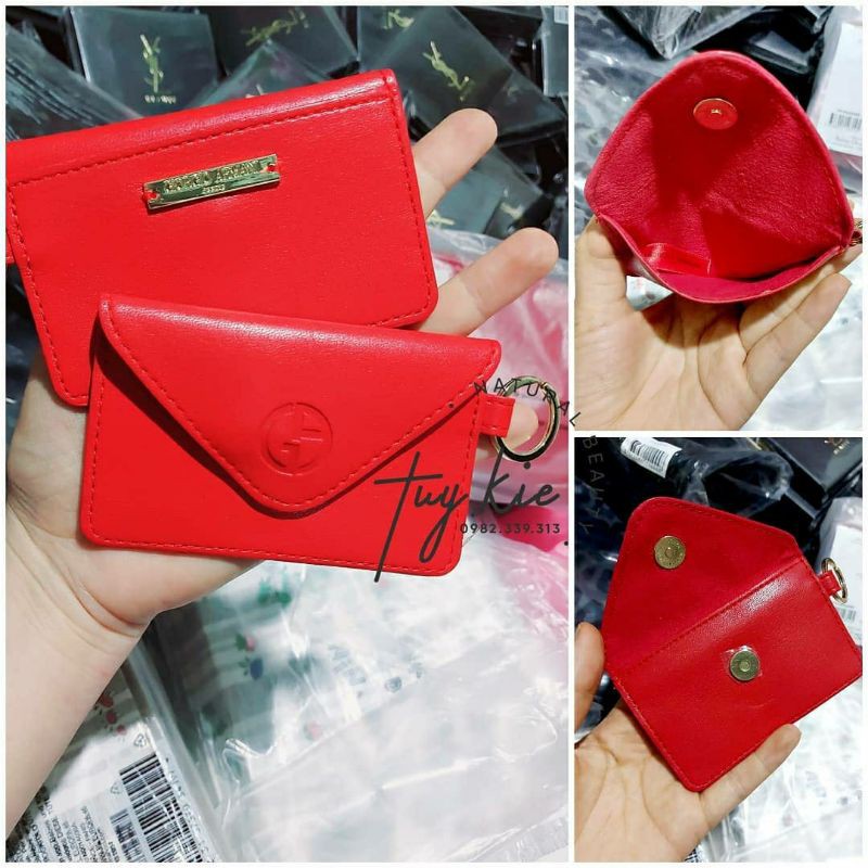 Túi Đựng Thẻ Gi●rgi○ @rmani Red Card Holder Gift Hãng 100%