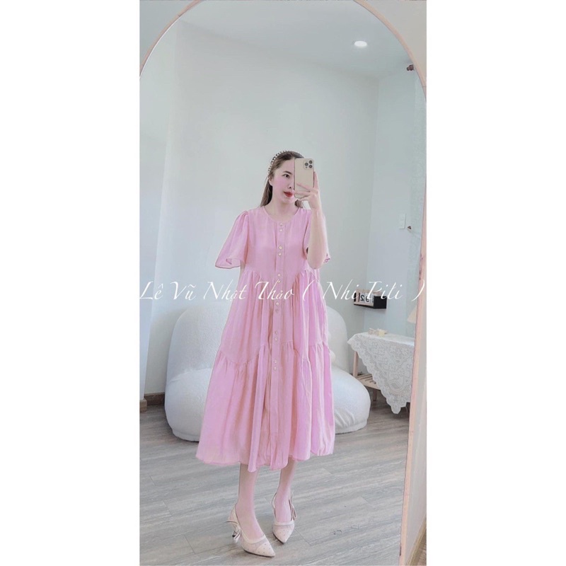 VÁY BABY DOLL BÈO CHẤT ĐŨI TƠ MỀM ĐẸP FORM 70K