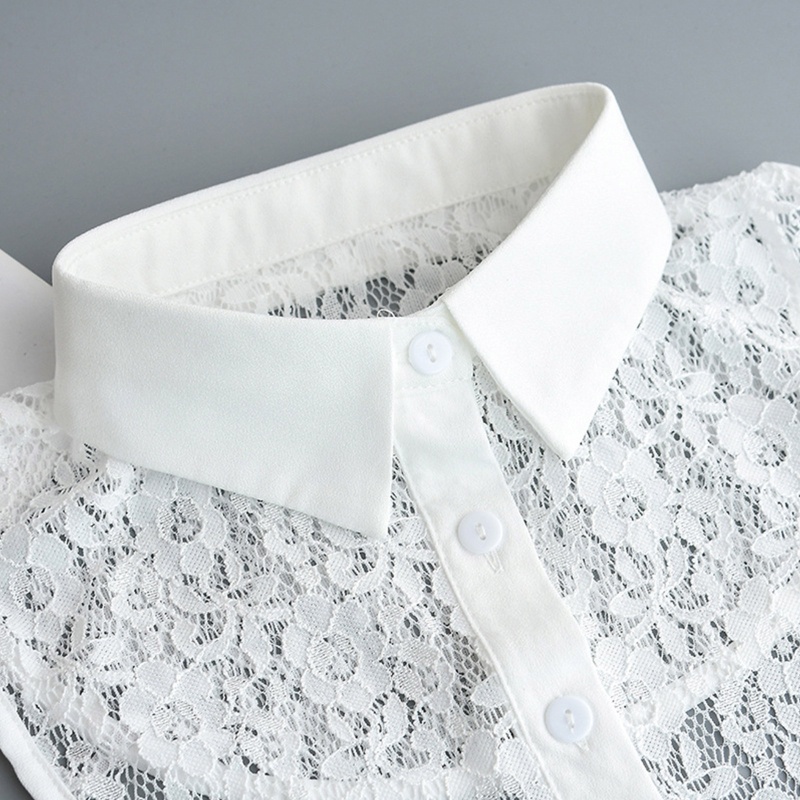 Áo Sơ Mi Phối Ren Mỏng Nửa Lớp Cơ Bản Dành Cho Nữ Văn Phòng