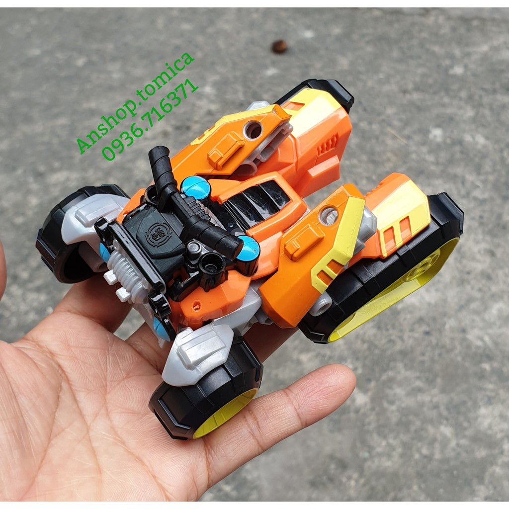 Robot Biến Hình Xe Đua Màu Cam 1 Bước Cho Bé