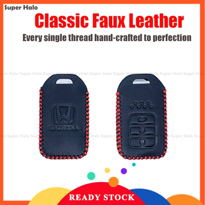 Bao da thật bảo vệ chìa khóa xe hơi Honda City Accord-3