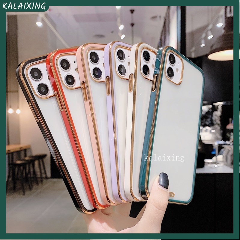 Ốp Điện Thoại Trong Suốt Mạ Điện Cho iPhone 13 Pro Max 13Mini Case 12 11 7plus 8 plus X Xr Xs Max