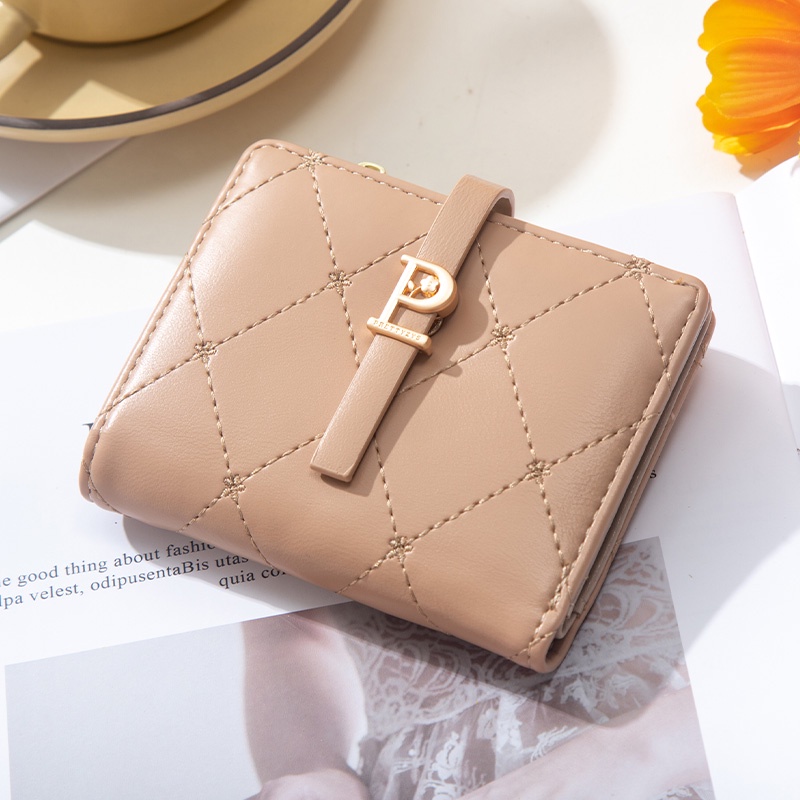 Ví Ngắn Phối Khóa Kéo Đơn Giản Thời Trang Dành Cho Nữ