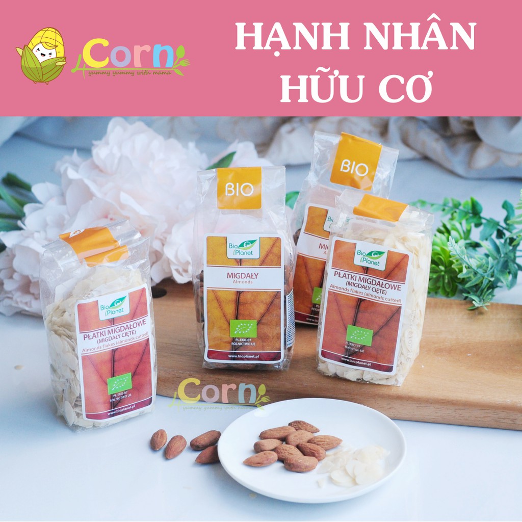 Hạnh nhân hữu cơ Bio Planet / Diet Food (nguyên hạt và cắt lát) - Cho bé 12m+