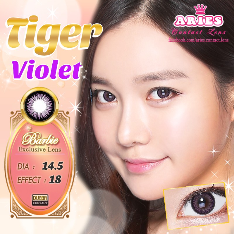 (Sỉ 50k) Lẻ Lens Thái VIOLET (tím) - Kính áp tròng 0-2-55-6 độ sỉ lẻ (Ảnh thật tự chụp)