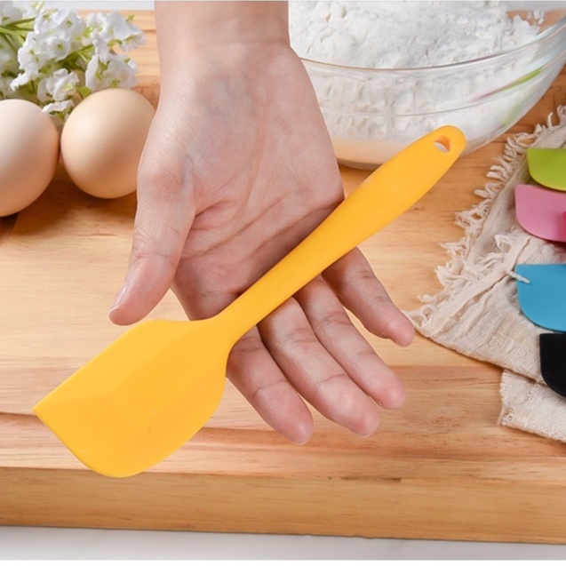 Phới trộn bột, spatula silicon chịu nhiệt, đúc liền dùng để trộn/ vét bột/kem, dài 21cm