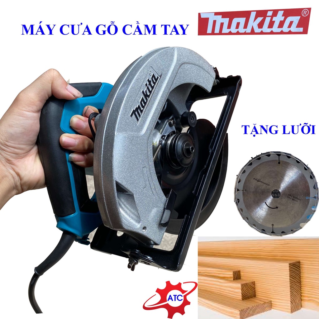 Máy cưa gỗ cầm tay MKT tặng lưỡi cưa 180mm - Máy cưa đẩy loại khỏe cho thợ mộc, công trình