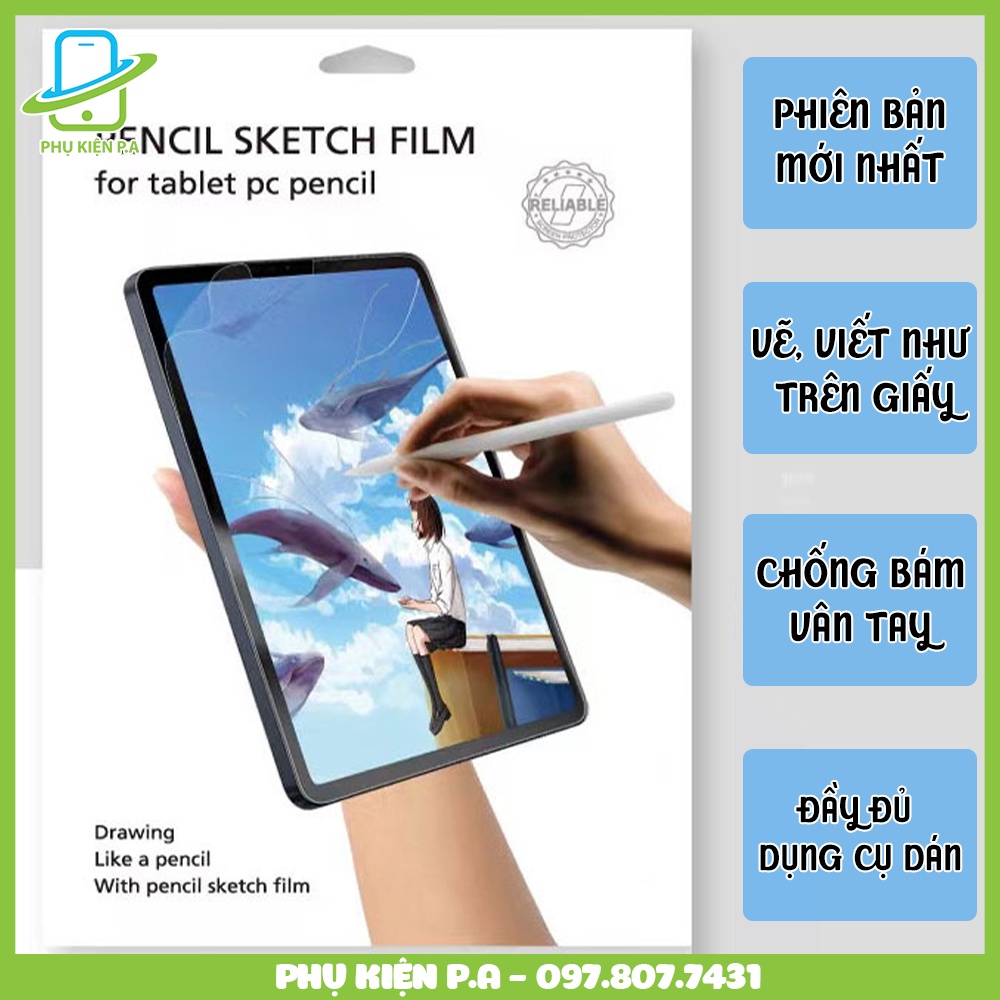 Miếng dán PaperLike Nhật Bản cho iPad Pro 11/12.9, Air 1/2/3/4/5, Mini 1/2/34/5/6, Gen 5/6/7/8/9