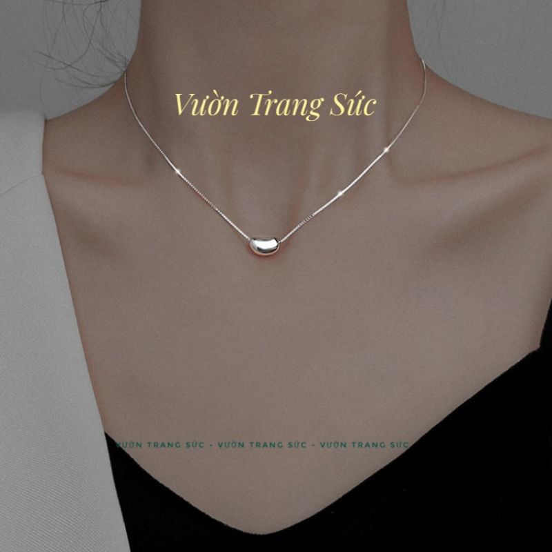 Dây chuyền nữ bạc S925 - Vòng cổ nữ bạc Ý Lovely Peace  dễ thương, thanh lịch Vườn Trang Sức