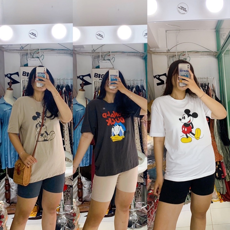 ÁO THUN MICKEY DONALD bigsize xuất xịn UNISEX