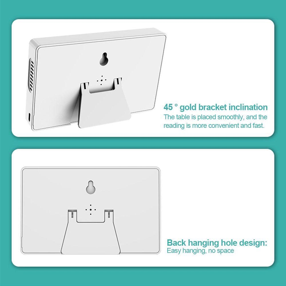 PINEVN Đồng Hồ Báo Thức Màn Hình LCD 3D Dành Cho Phòng Khách