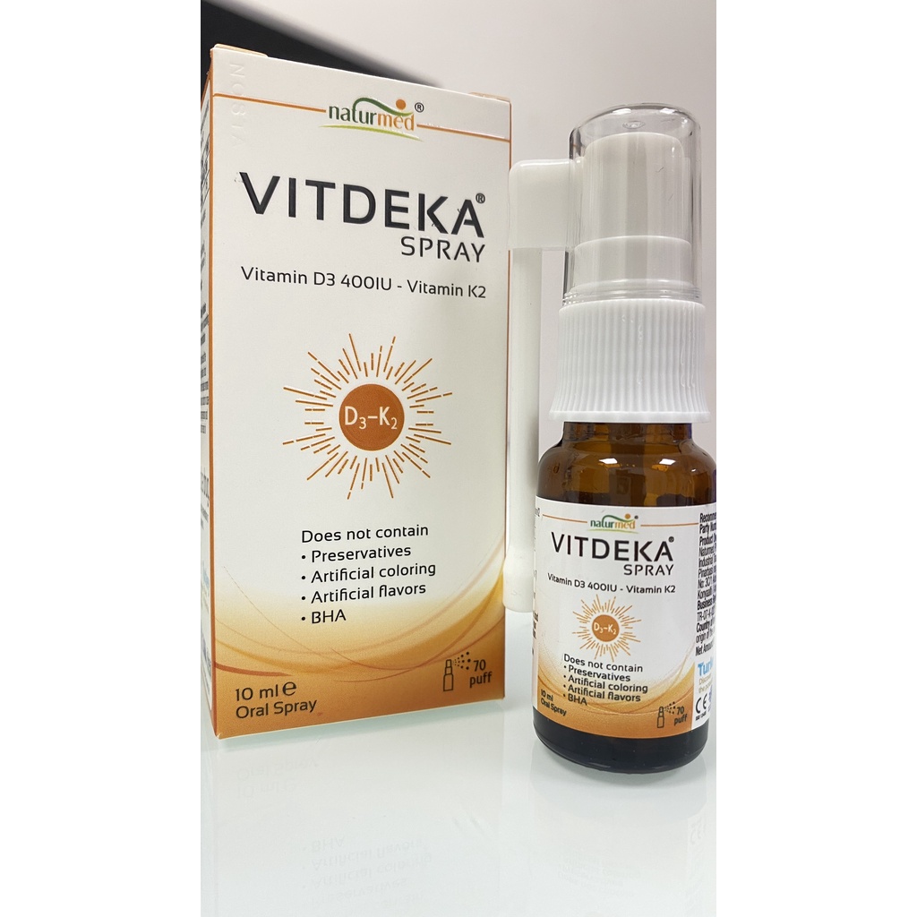 Vitdeka.Bổ Sung Vitamin D3.Vitamin k2 Dạng Xịt Giúp Hấp Thu Canxi,Xương Răng Chắc Khỏe