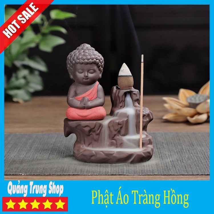Tháp khói trầm hương Phật tọa thiền khói tỏa ngược - tặng 10 nụ trầm