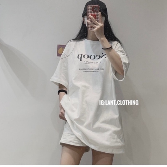 Áo thun chữ scoop/ INSTITU 3158 loại đẹp