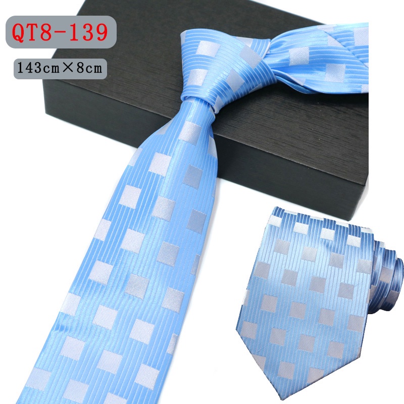 Cà Vạt 8CM Sọc Ca Rô Thời Trang Lịch Lãm Cho Nam