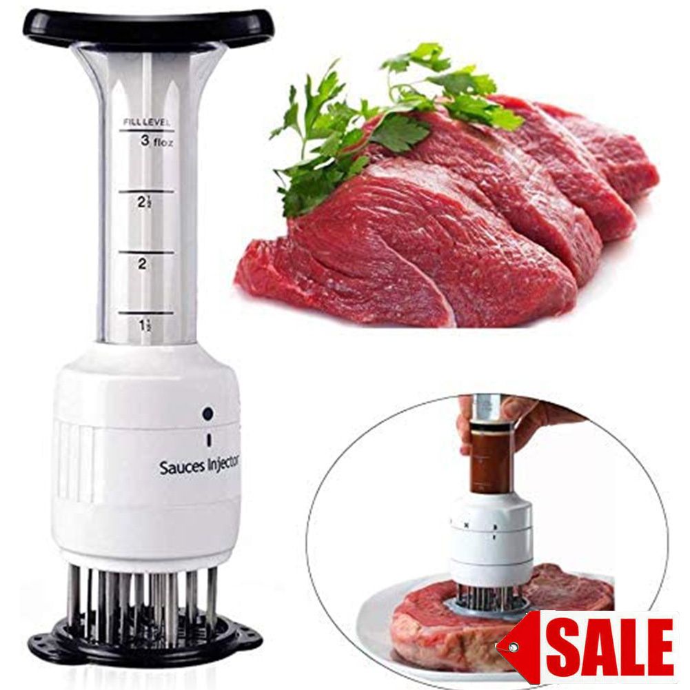 Thịt Nướng Ướp Injector Thịt Lợn Nướng Thịt Nước Sốt Ống Tiêm BBQ Gia Cầm Thổ Nhĩ Kỳ Hương Vị Kim KK