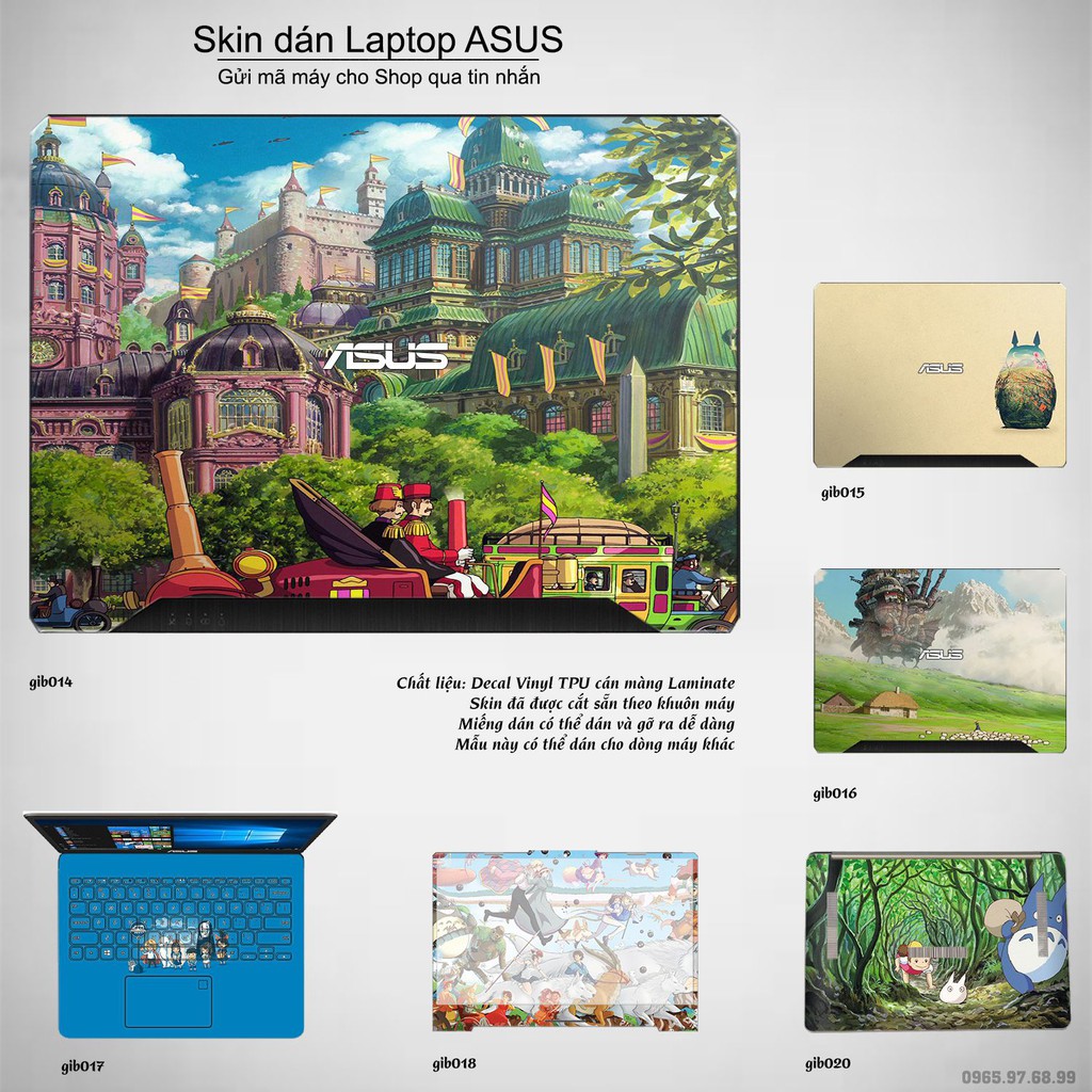 Skin dán Laptop Asus in hình Ghibli image (inbox mã máy cho Shop)