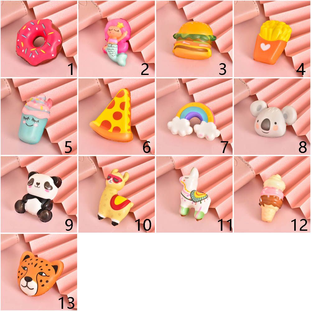 Đồ chơi squishy giảm căng thẳng hình bánh kem cầu vồng đáng yêu cho bé