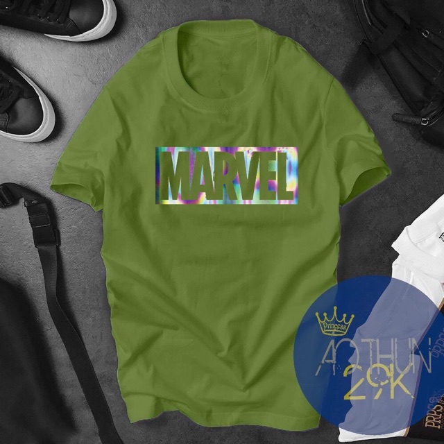 ALBUM 528 - ÁO THUN UNISEX LOGO MARVEL PHẢN QUANG CỰC ĐẸP