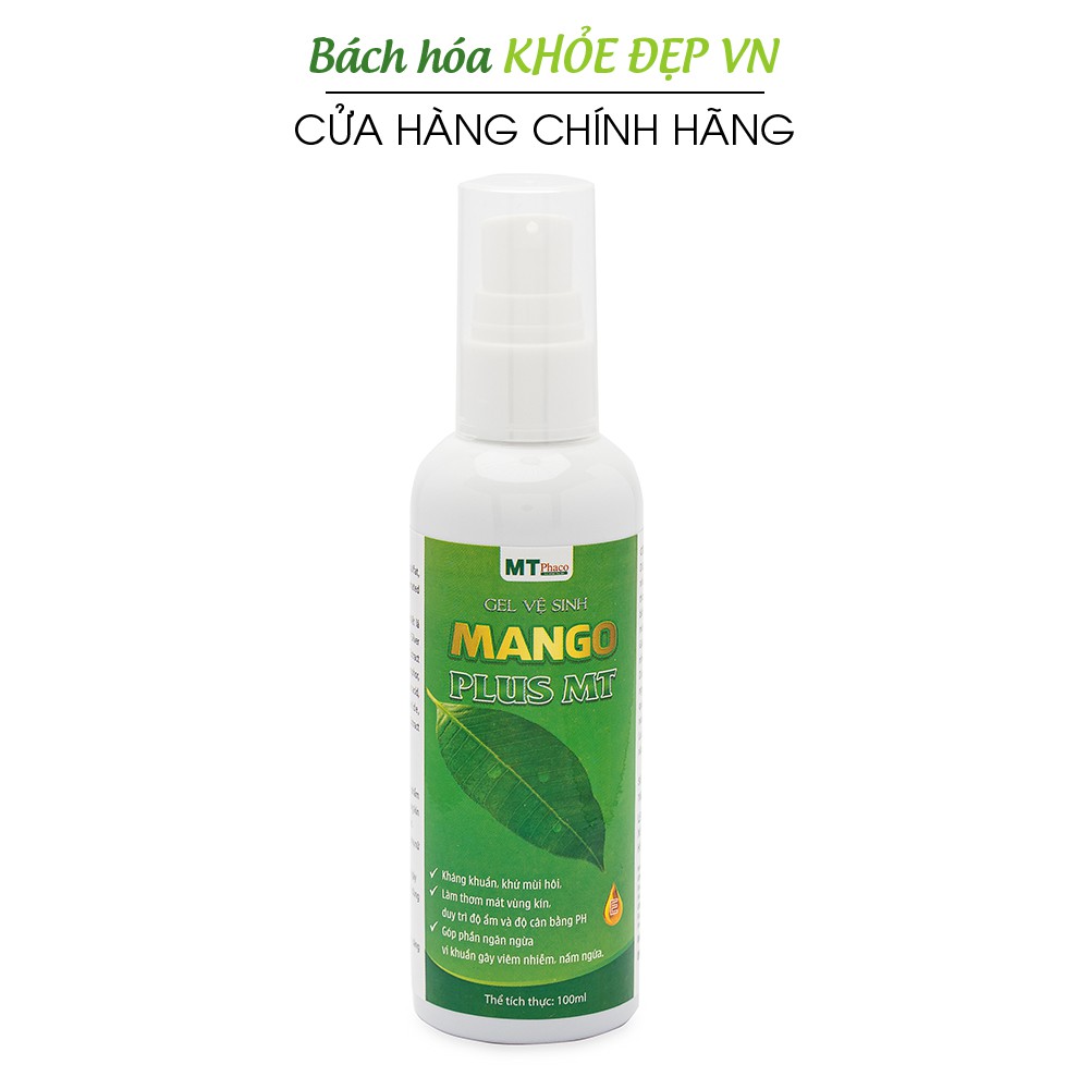 Gel vệ sinh phụ nữ tinh chất xoài Mango Plus MT - Chai 100ml [Gel vệ sinh Mango Plus MT]