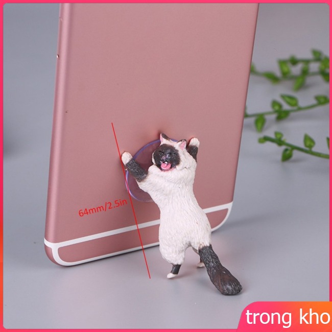 Giá đỡ điện thoại hình chú mèo dễ thương dạng móc hít chân không tiện dụng cho Samsung Huawei LG iPhone X XS