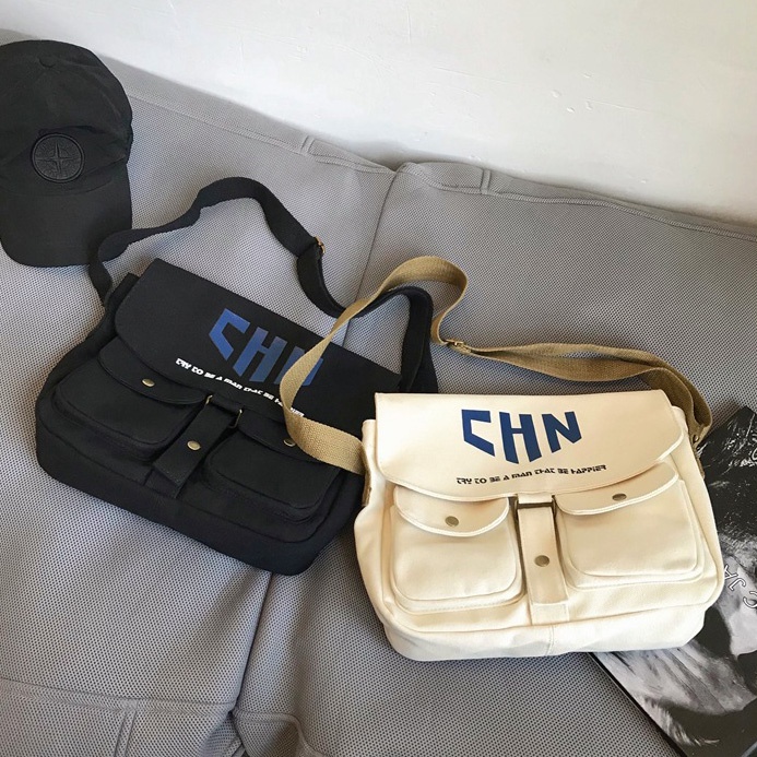 Túi đeo chéo canvas KO015 sức chứa lớn phong cách nhật bản cho nam