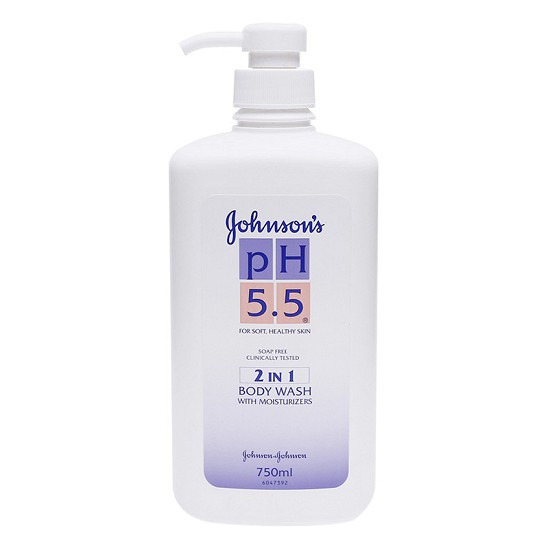 Sữa tắm dưỡng ẩm da pH 5.5 Johnson’s 2in1 Body Wash 750ml (Thái Lan)