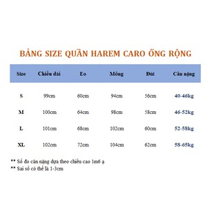 Quần Harem Caro Ống Rộng