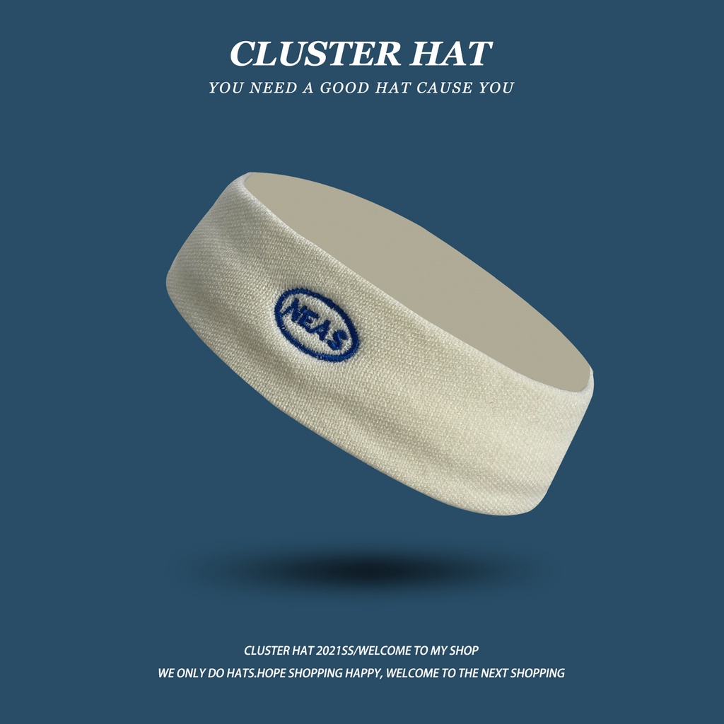 Băng đô len bản rộng in chữ phong cách Nhật Bản thời trang thu đông cho nữ