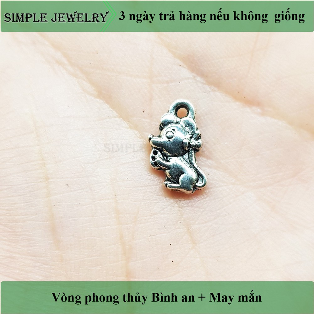 Charm bạc các con vật phong thủy, dùng để phối với vòng tay và được mạ bạc không han gỉ