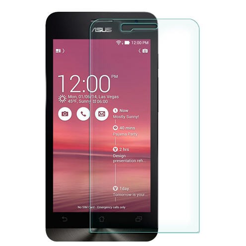 Kính cường lực Asus Zenfone 2 Kính trong suốt mài cạnh tặng kèm khăn lau.