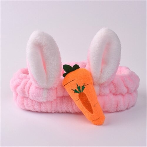 Băng Đô Rửa Mặt Tai Thỏ Cà Rốt Kiểu Hàn Quốc BĐ07