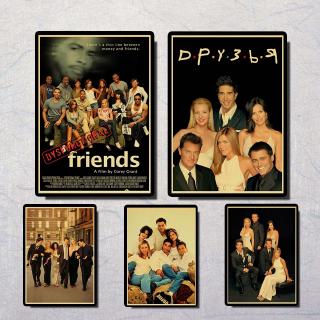 Poster Treo Tường Hình Rachel Green Monica Geller Phoebe Buffay Ross Geller Chandler Bing